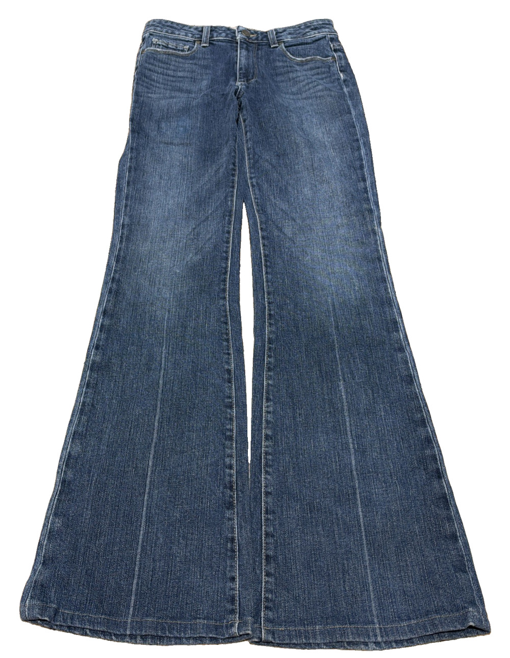 PAIGE Rising Glen Y2K Flare Jeans Size 29 Made USA Medium Wash